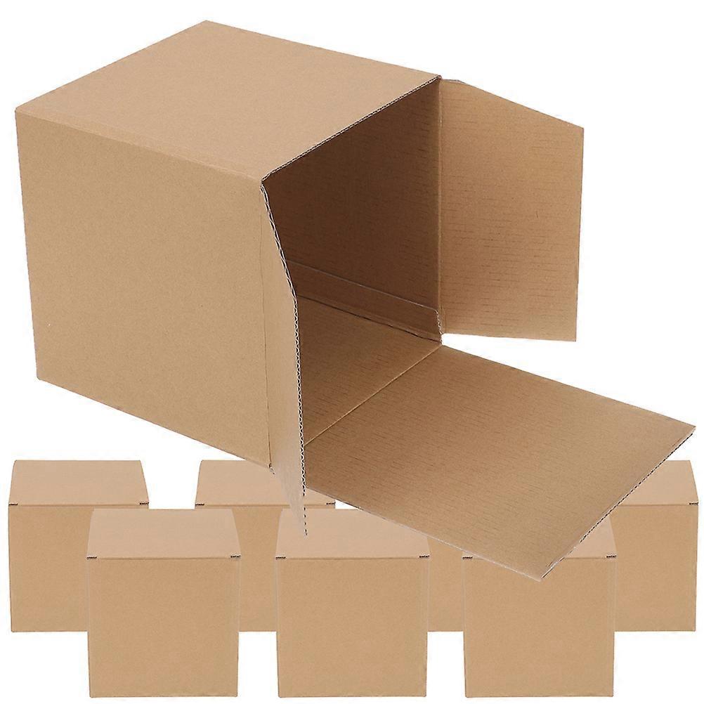 Packaging Boxes Corrugated Box 8Pcs Small Mailing Boxes Durable Khaki Color