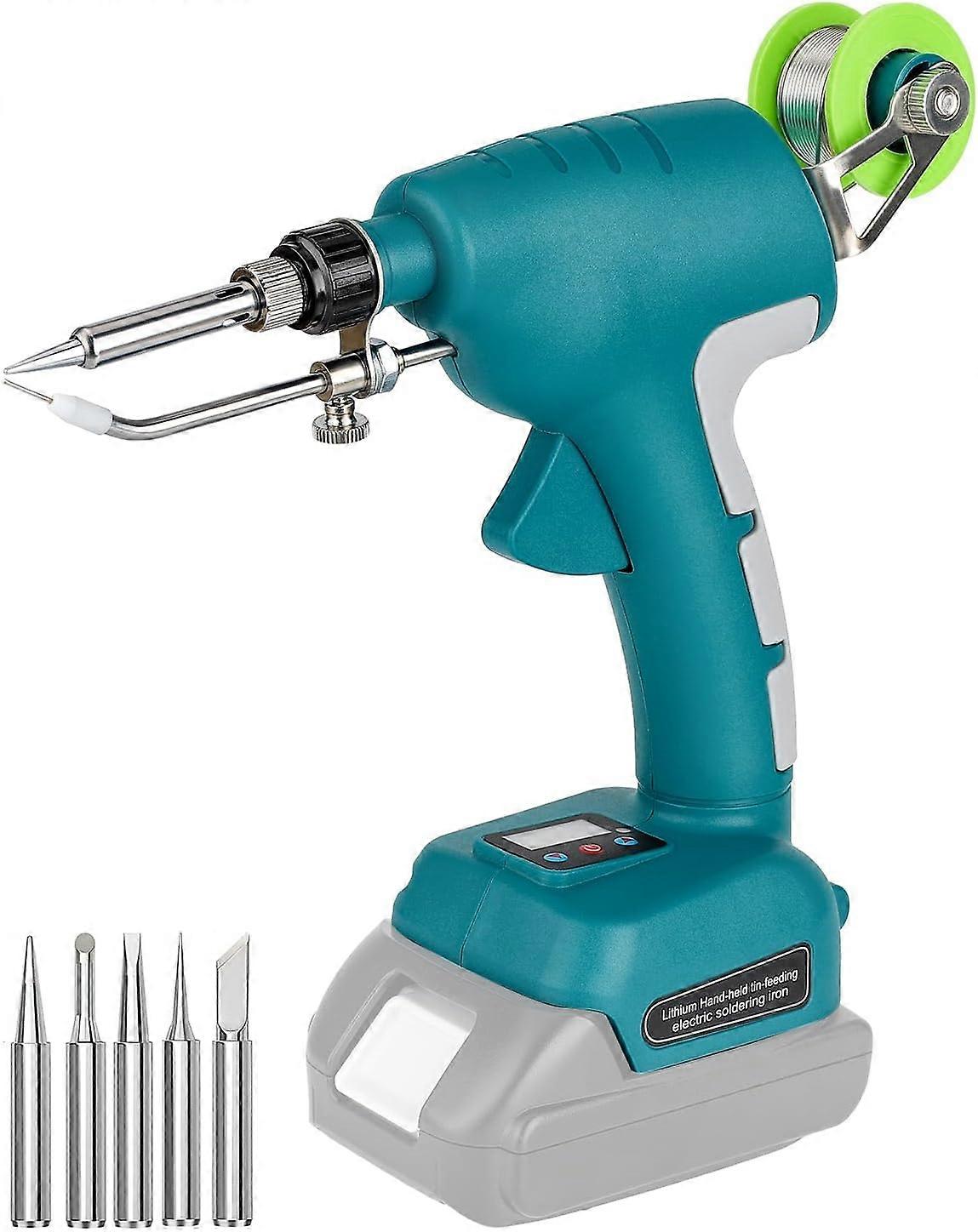 Cordless Soldering Iron Kit for Makita 18v LXT Battery,75W LED Digital Solder Iron Soldering Gun with 5pcs Tips,50g 0.04” Solder Wire