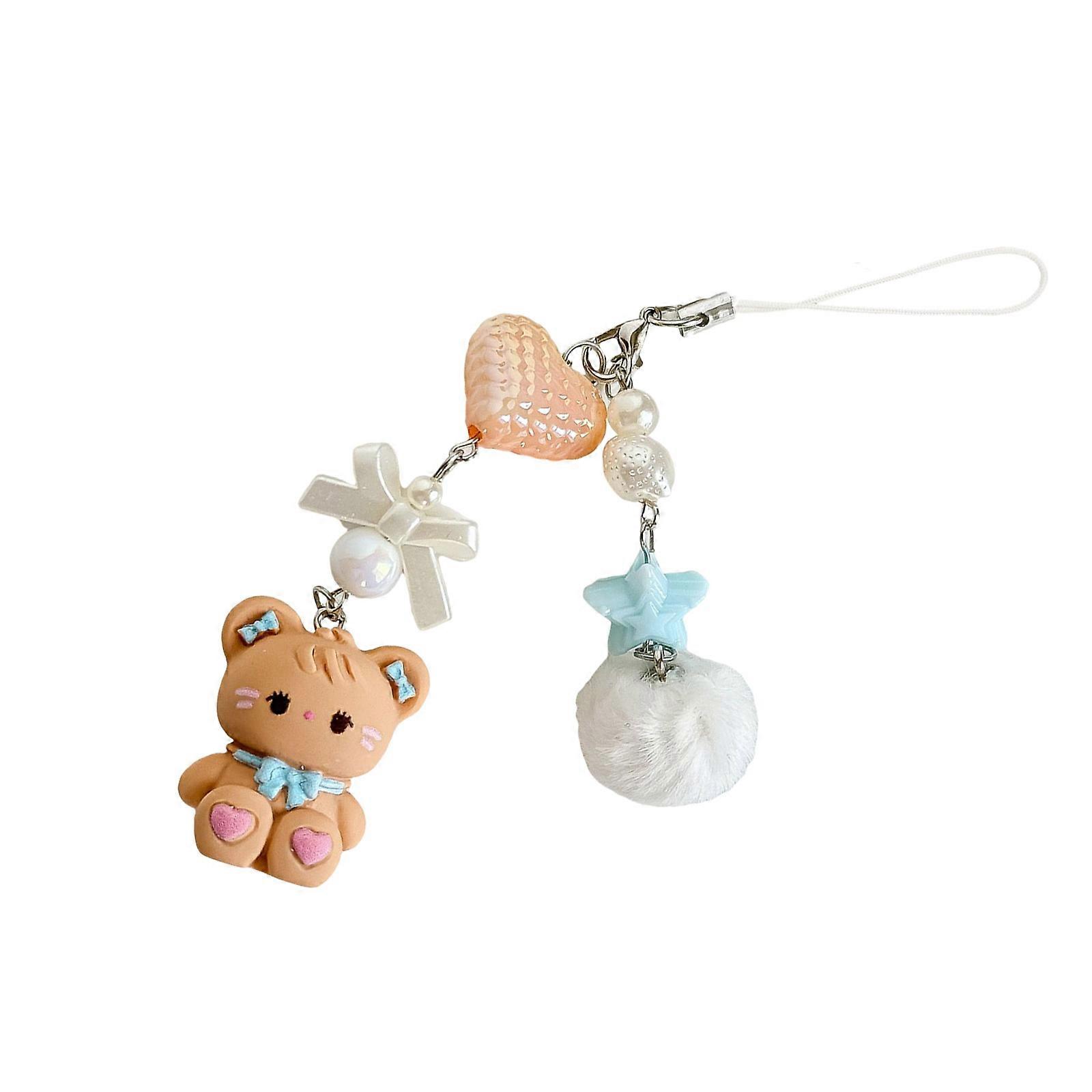 Fashionable Sturdy Resin Alloy Rabbit Keychain Decoration for Adding Cuteness to Your Personalize Styles Items Multicolor