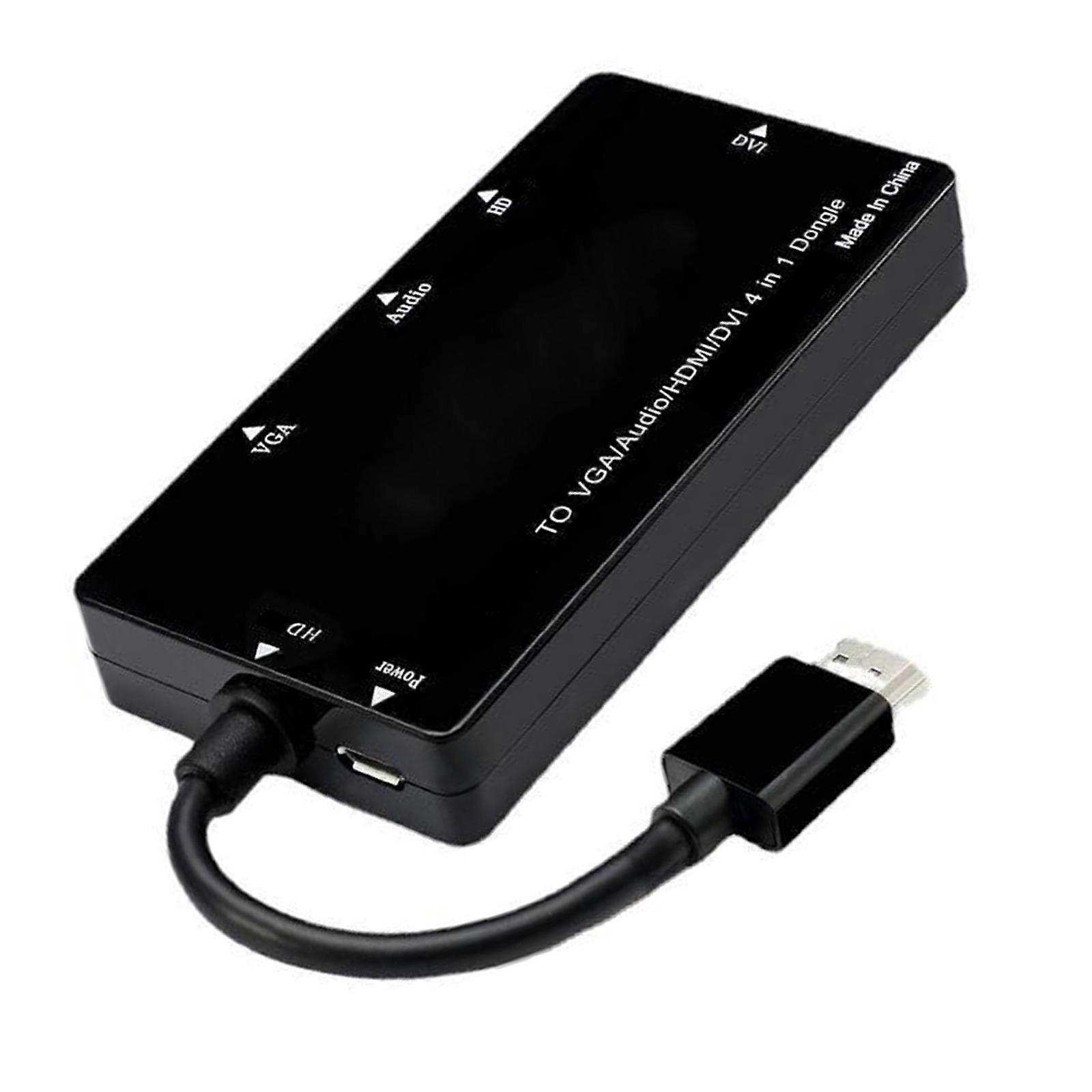 HDMIcompatible to VGA DVI HDMIcompatible Adapter Converters For 1080P Video And Sound Conversion Multicolor