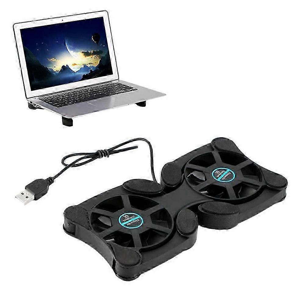 Gaming Laptop Fan Pad, Large Air Volume Fan for Efficient Cooling, Dual Efficient Fans with Ergonomic Design for Laptops & Desktops (Not Specified