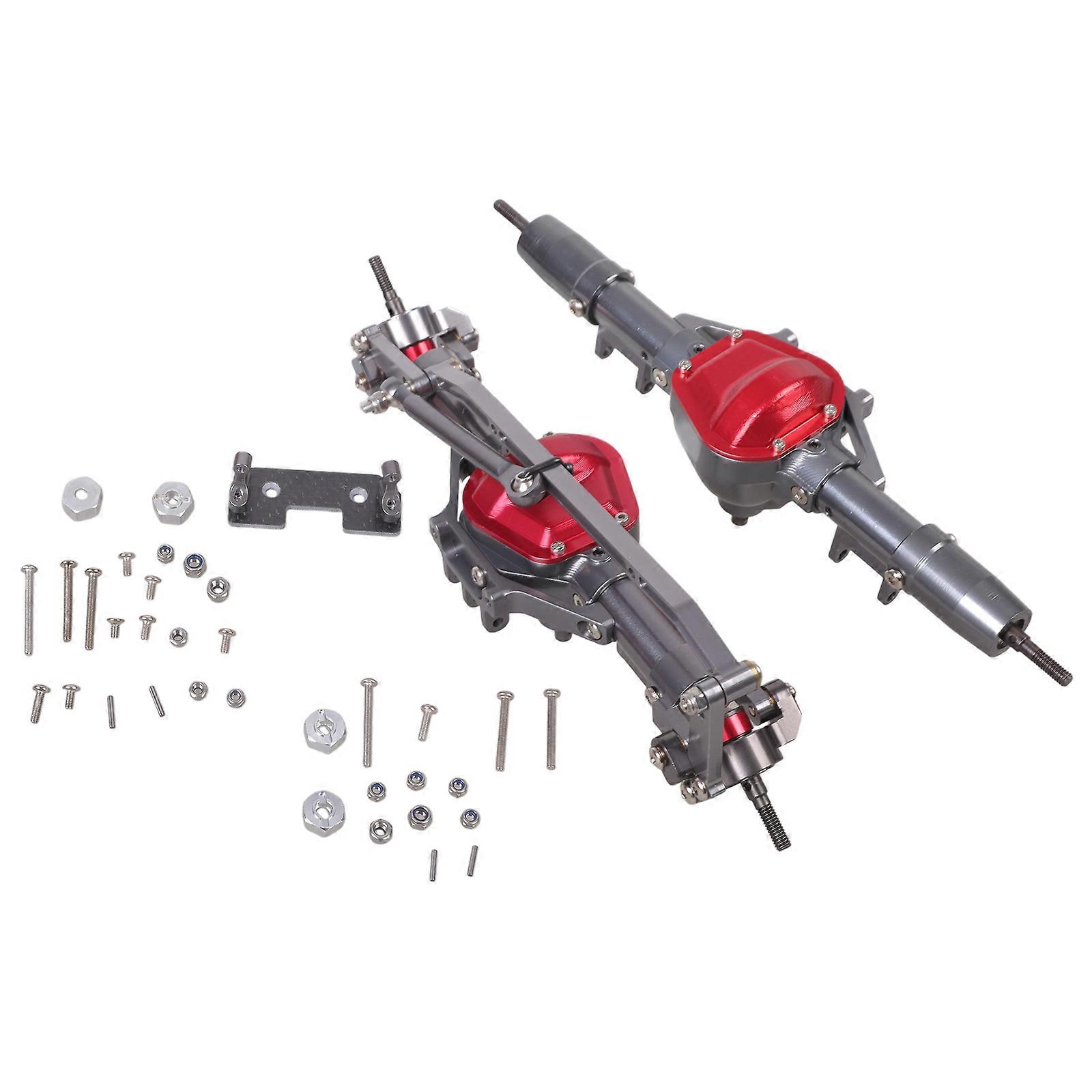 Enhances Controlled and Traction Portals Axles Set Sturdy Metal Materials for 1/10 Scale Toy Road Vehicles Daily Use Multicolor