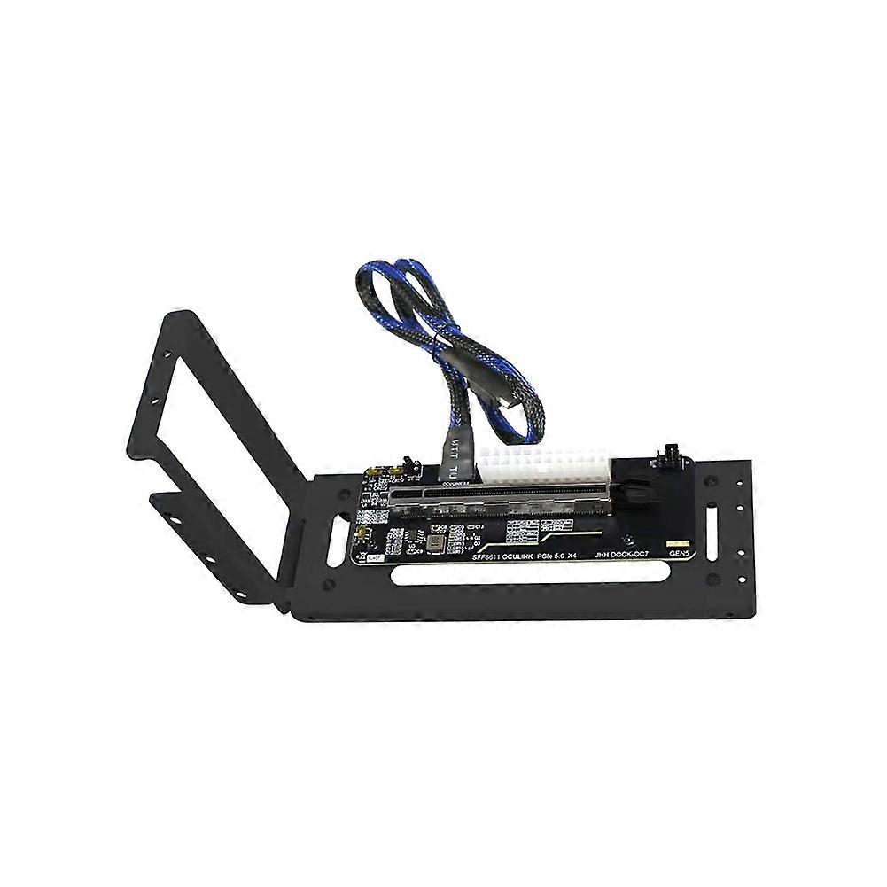 OCuLink GPU Dock PCIe 5.0x4 GDP Laptop to External Video Graphics Card M.2 Oculink SFF8611 to PCIE X16 Black