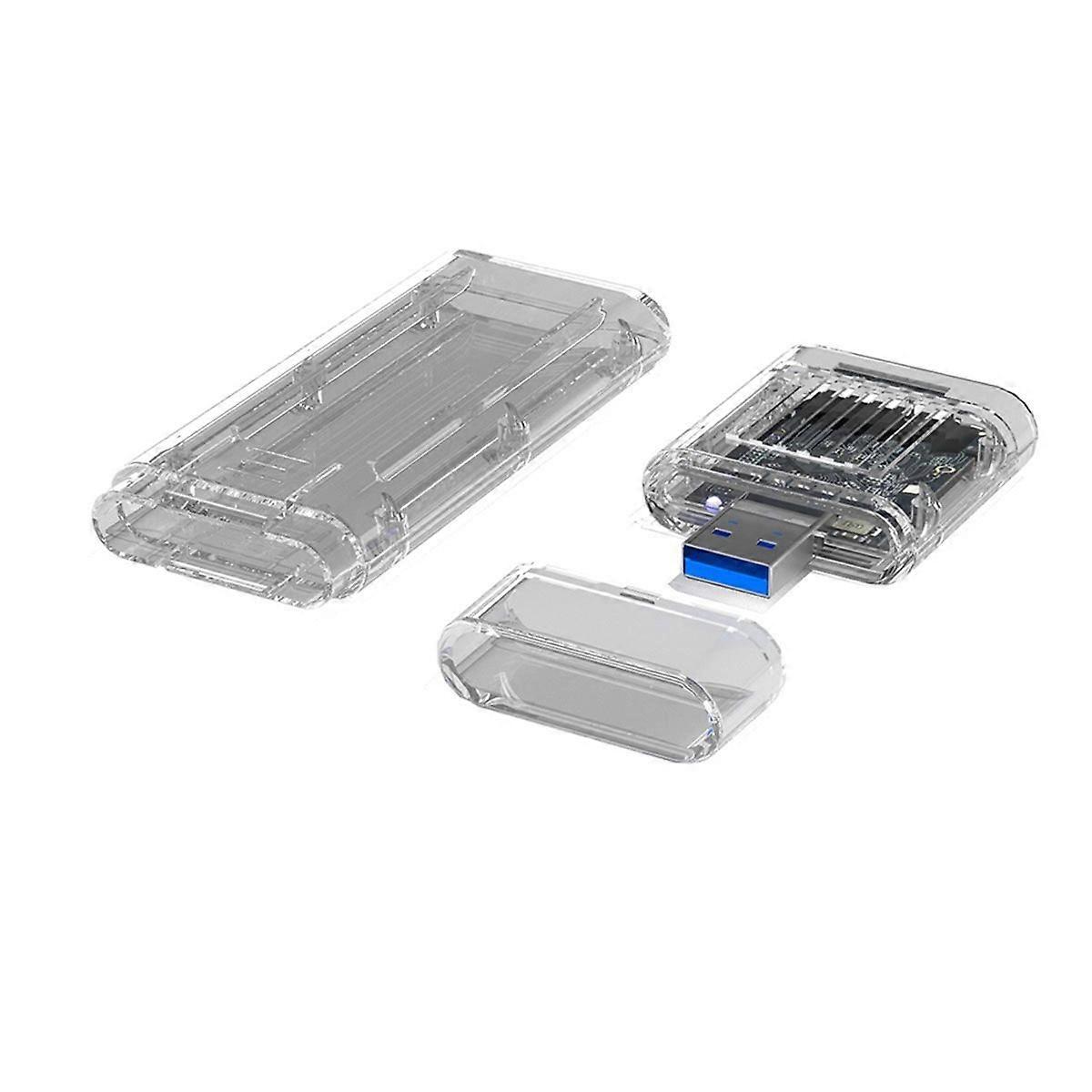 Detachable M.2 NVMe SSD Enclosure M.2 to Type-A USB3.2 External Adapter NVME SSD Case Box Laptop Acc