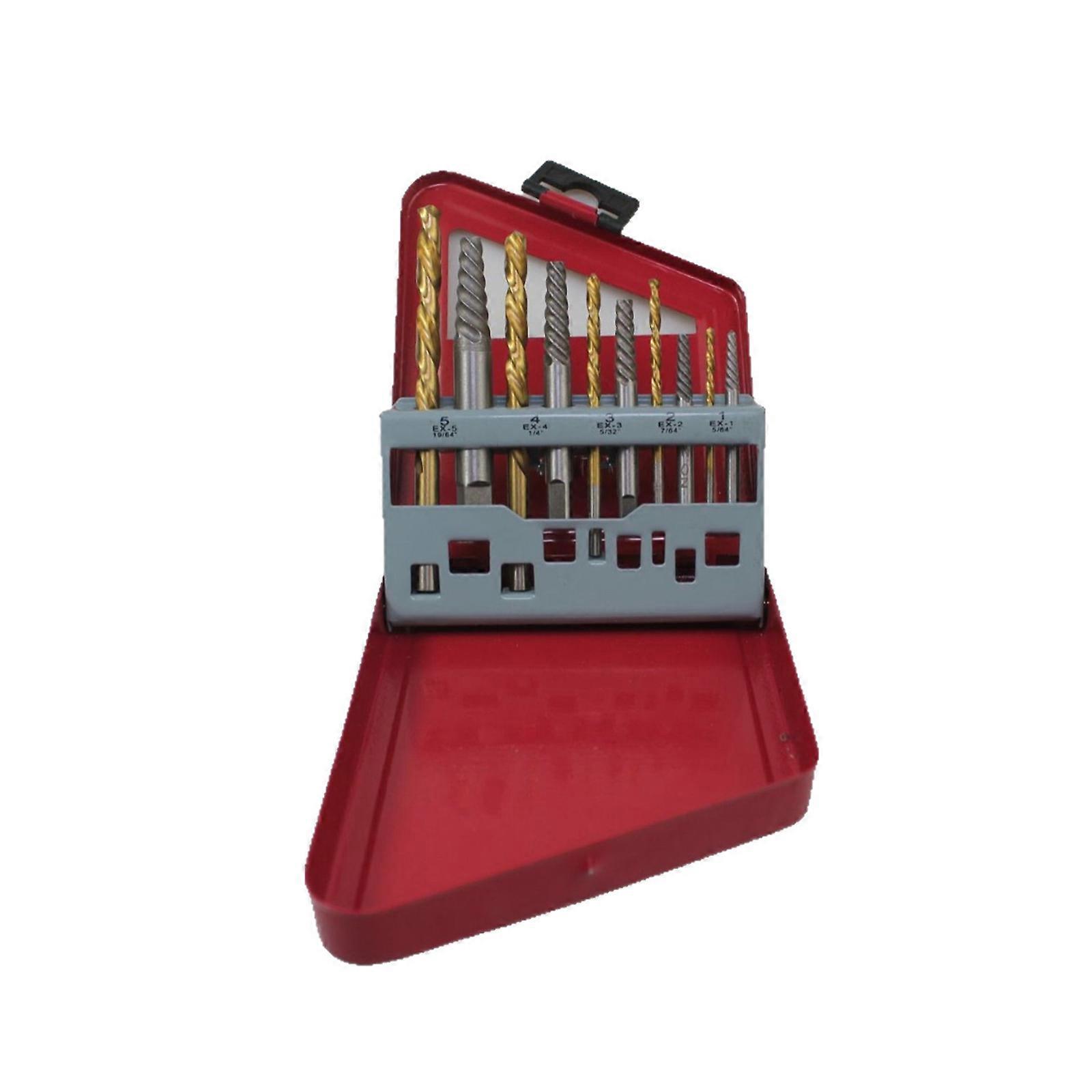 10Pcs Precisions Engineered Broken Screw Extractor Drill Bits Set Left Hand Drill Bit Set for Various Applications Multicolor