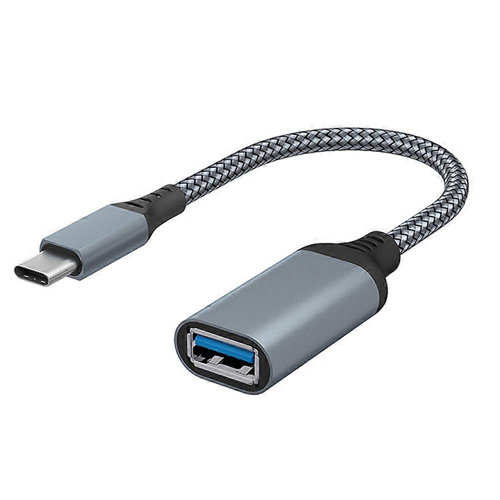   Data Cable Type-C to USB3.0 Transfer Cable for Mobile Tablet Computer Vehicle Extension Converter Gray