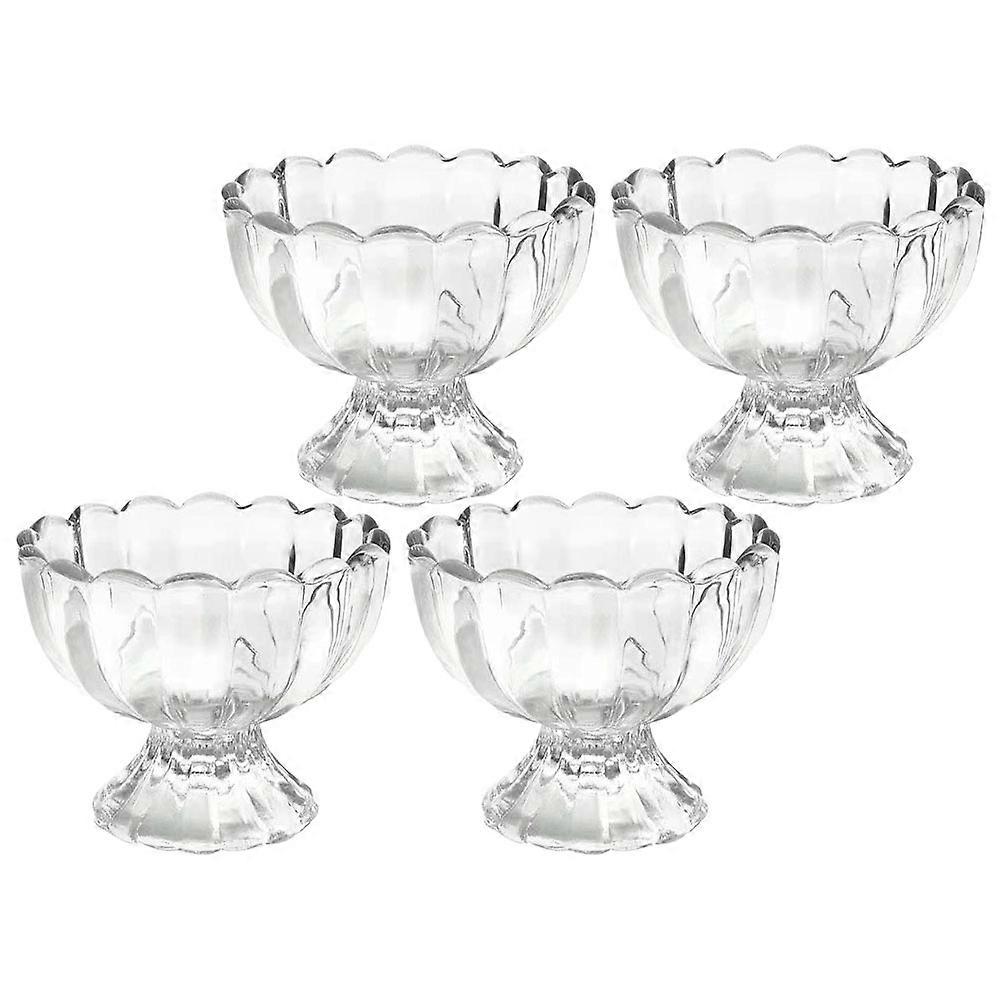 4Pcs Multi-function Pudding Glasses Delicate Wine Cups Transparent Pudding Cups