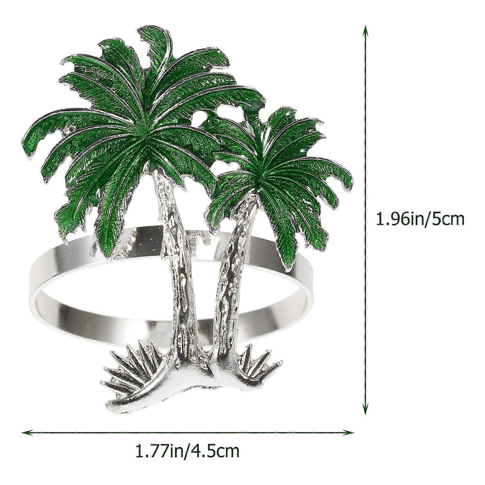 Delicate Silver Napkin Buckles for Banquet Use 4Pcs Set