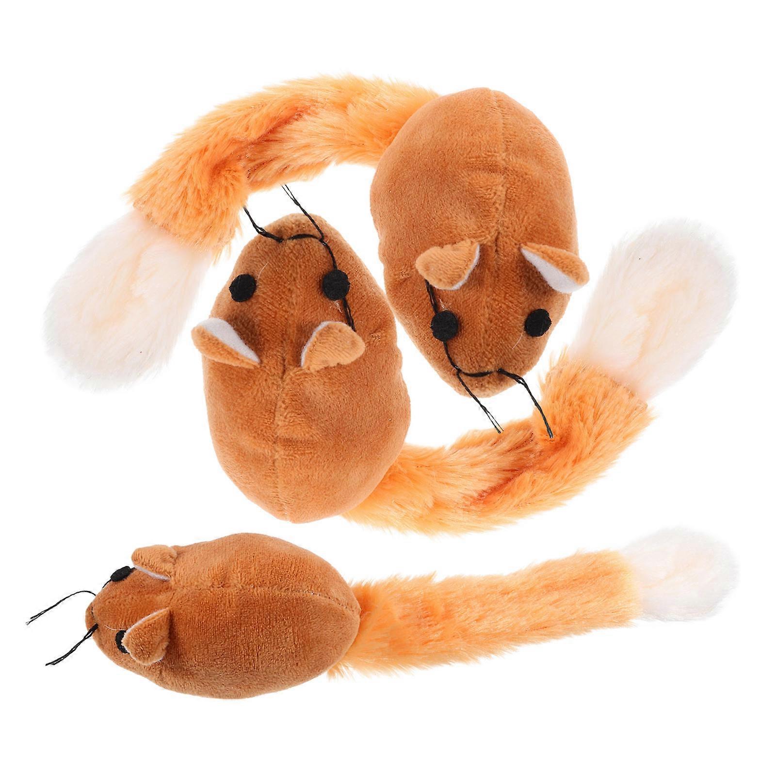 Cat Plush Mouse Toy for Playing with 3Pcs Long Tail Toys