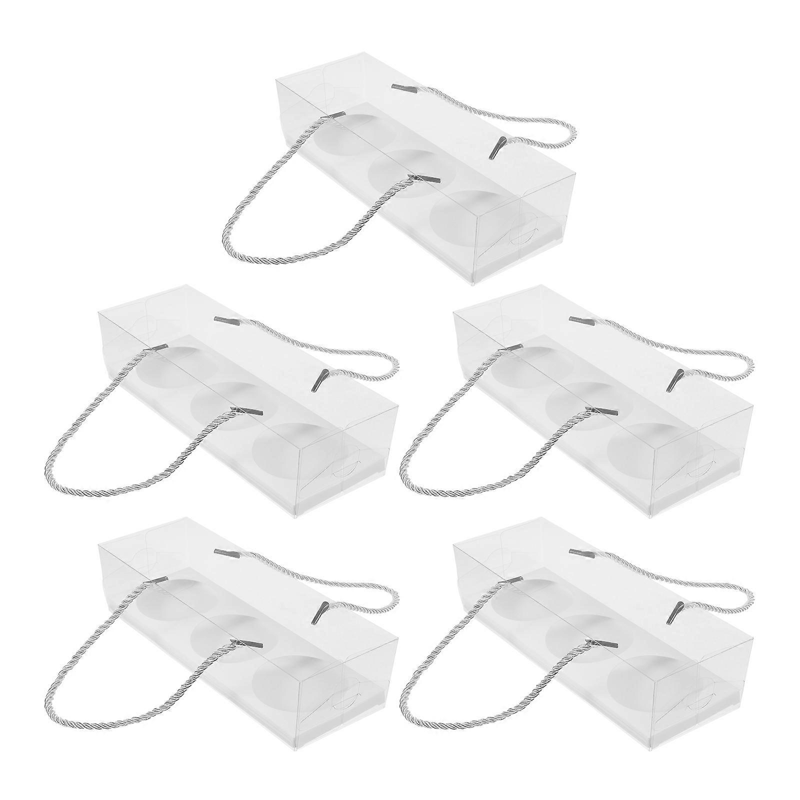 WORGEOUS 5pcs Gift Boxes with String Portable Empty Packaging Cases