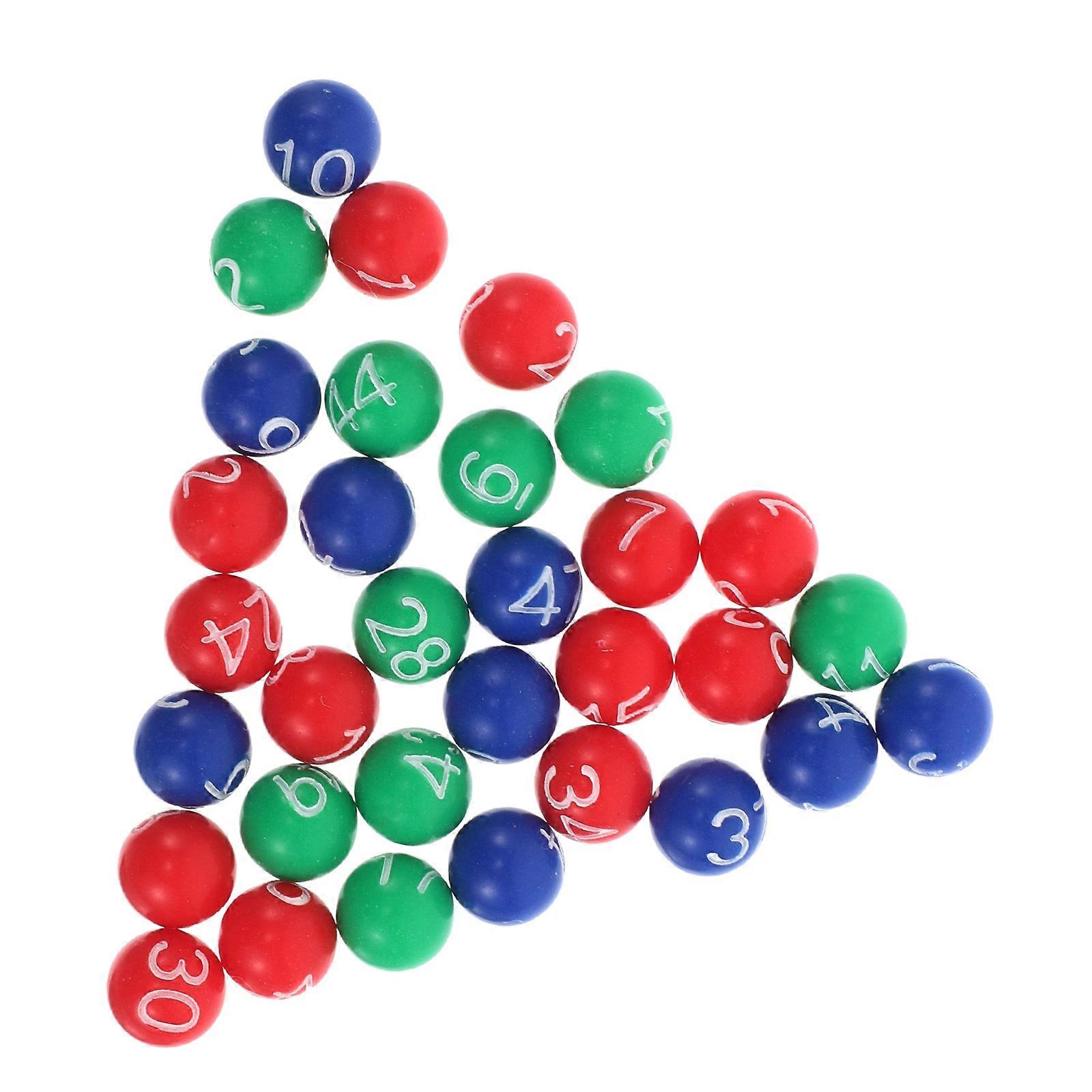 Bright Plastic Balls for Raffle Games Numbered 1 Bag