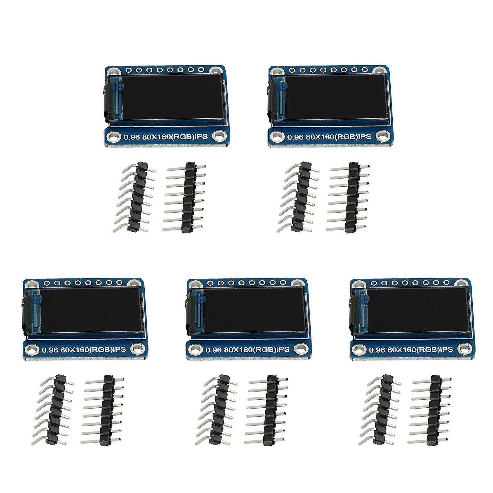 5X Ips 0.96 Inch 8 Pin Spi Hd 65K Full Color Tft Module St7735 Drive Ic 80 X 160 Lcd Display 3.3V for Arduino Diy
