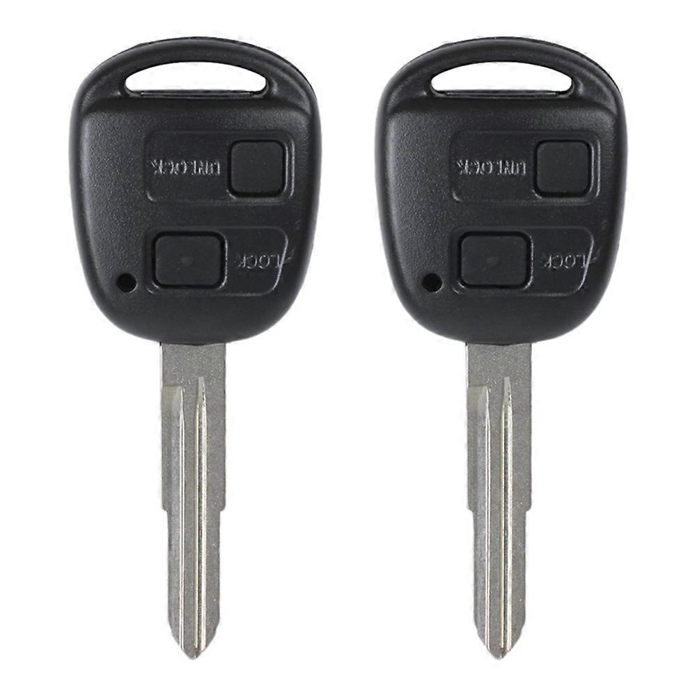 2Pcs Car 2-Button Remote Control Key Shell Mechanical Key for Overbearing