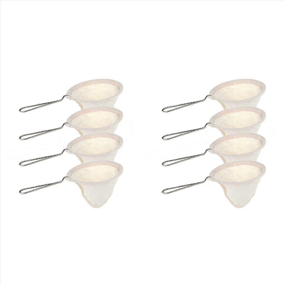 4Pcs Flannel Cloth Coffee Filter Strainers with Handle for Home Use