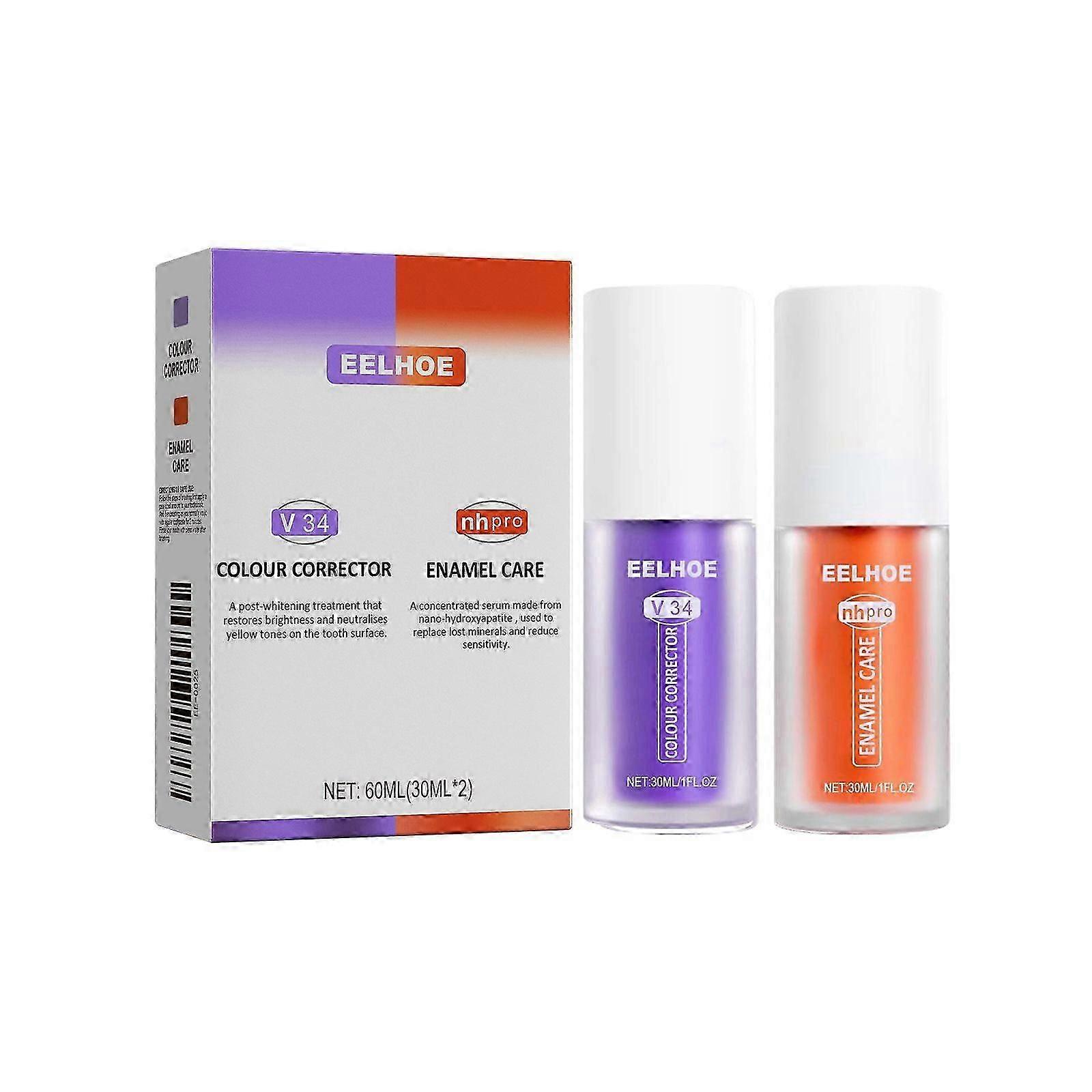 V34 Whitening Toothpaste utilizes a unique formula to dissolve stubborn yellow stains on teeth