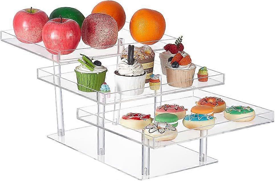 3 Tire Cupcake Display Stand Clear Dessert Table Display Set Food Risers For Buffet Table Acrylic Tiered Tray Stand Cookie Stands for Dessert Tables f