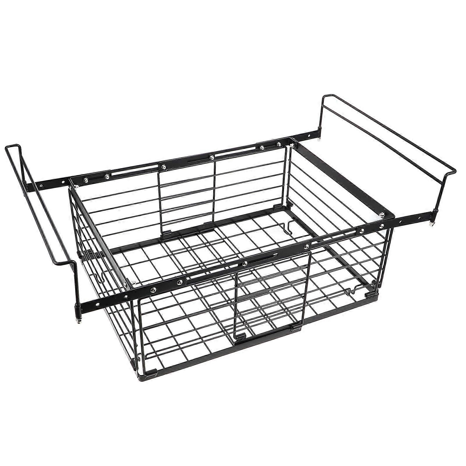 Cold Storage Freezer Organizer Bin for Storage with Adjustable Hanging Basket