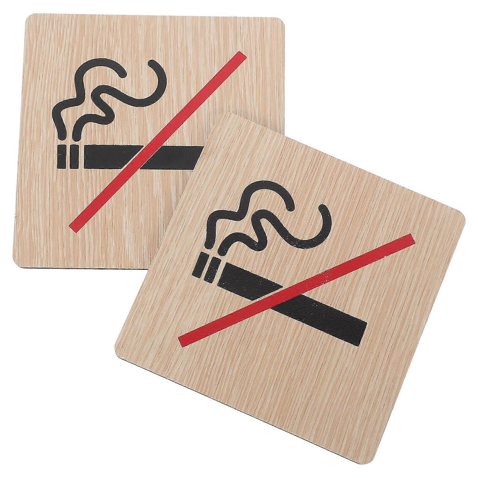 Decorative Wooden No Smoking Sign for Bar with 2Pcs Set