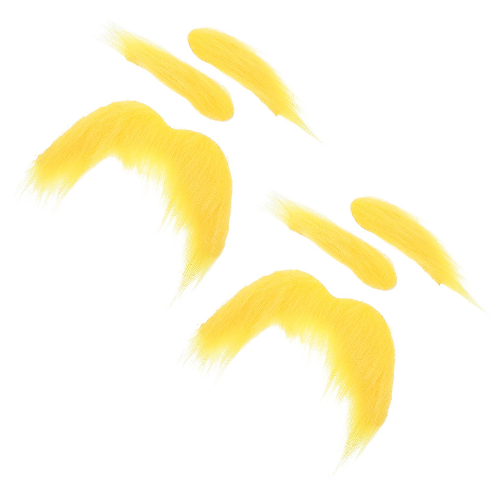 Realistic Mustache and Eyebrows Set for Decoration 2Sets Party Accessory