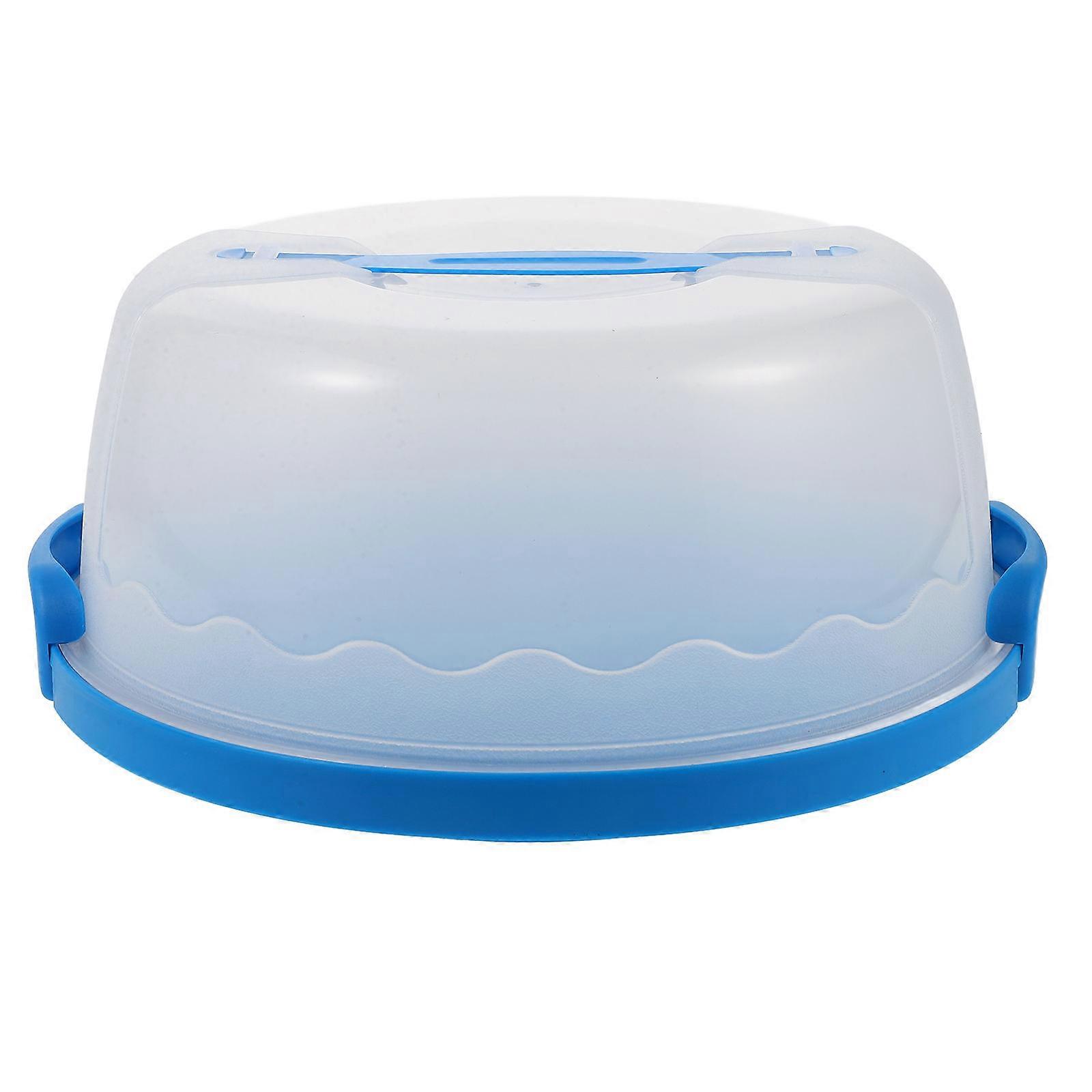 Blue Handheld Cake Carrier for Storage Use Reusable Cake Box 6-8 Inch