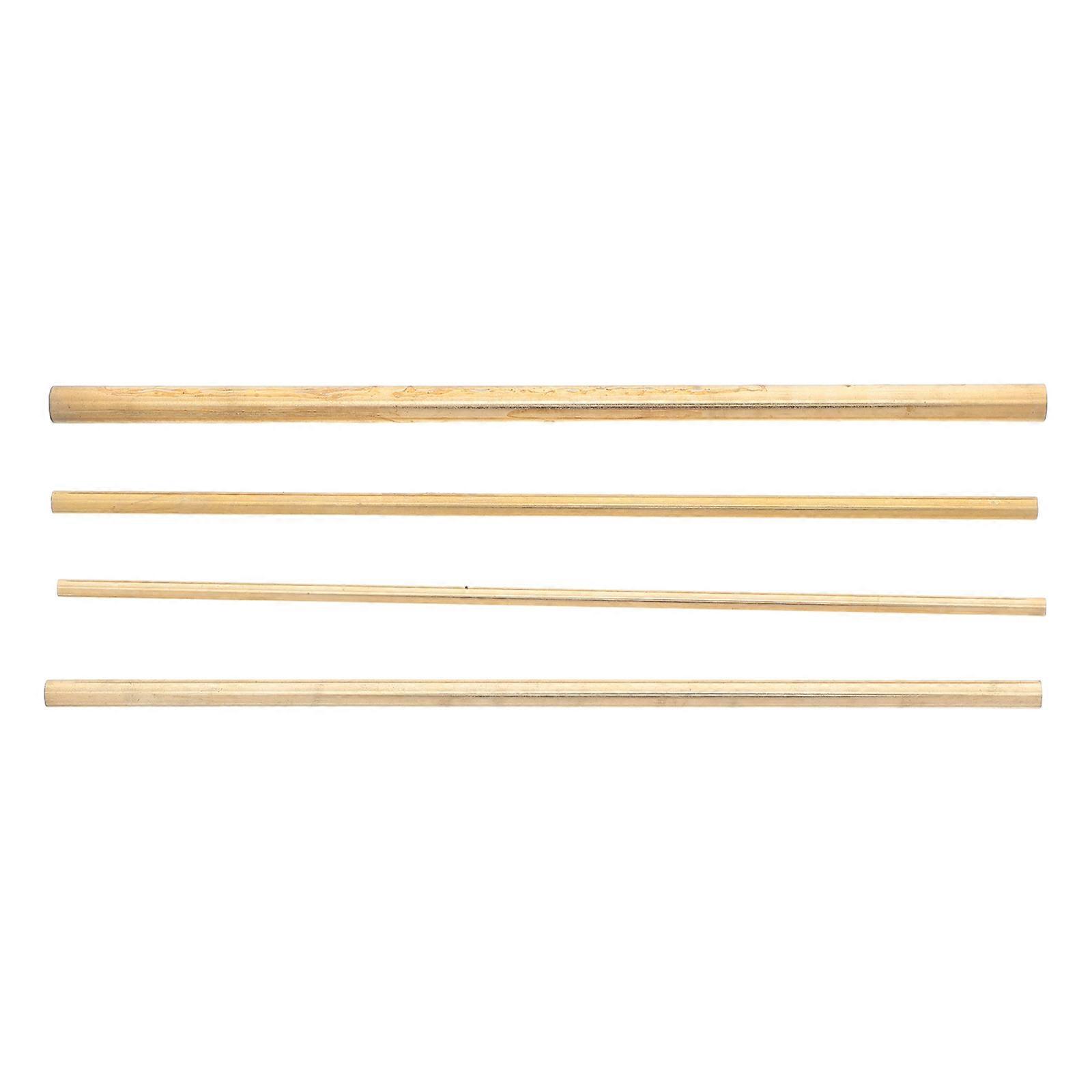 7.8 Inch Brass Rods Set 4Pcs Round Solid Lathe Handle For DIY Crafting Projects With Precision Engineering Features
