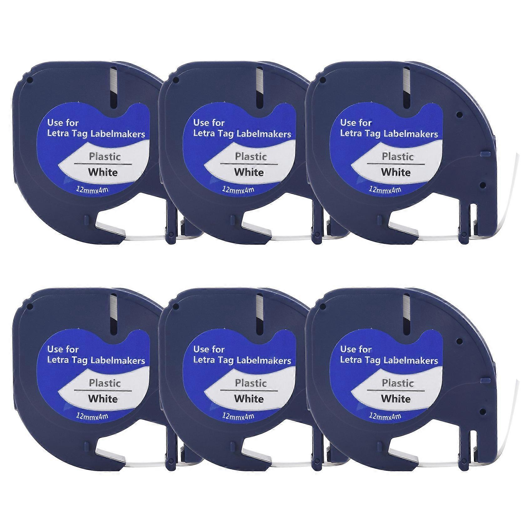 6Pcs Refills Tapes Maker for 91331 4M x 12mm Printer