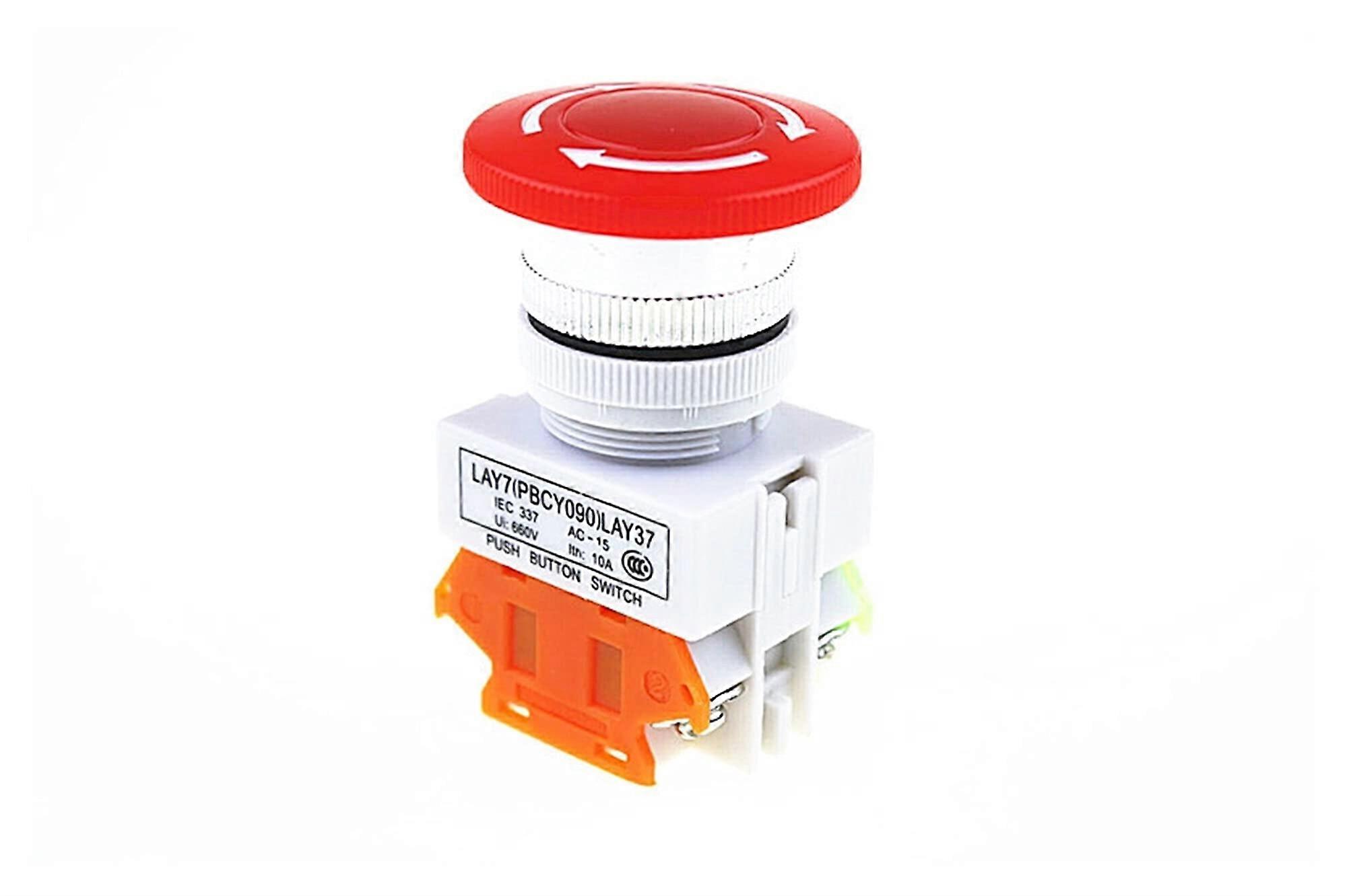 Emergency Stop Switch Mushroom Push Button LAY3711ZS Electronic Switch