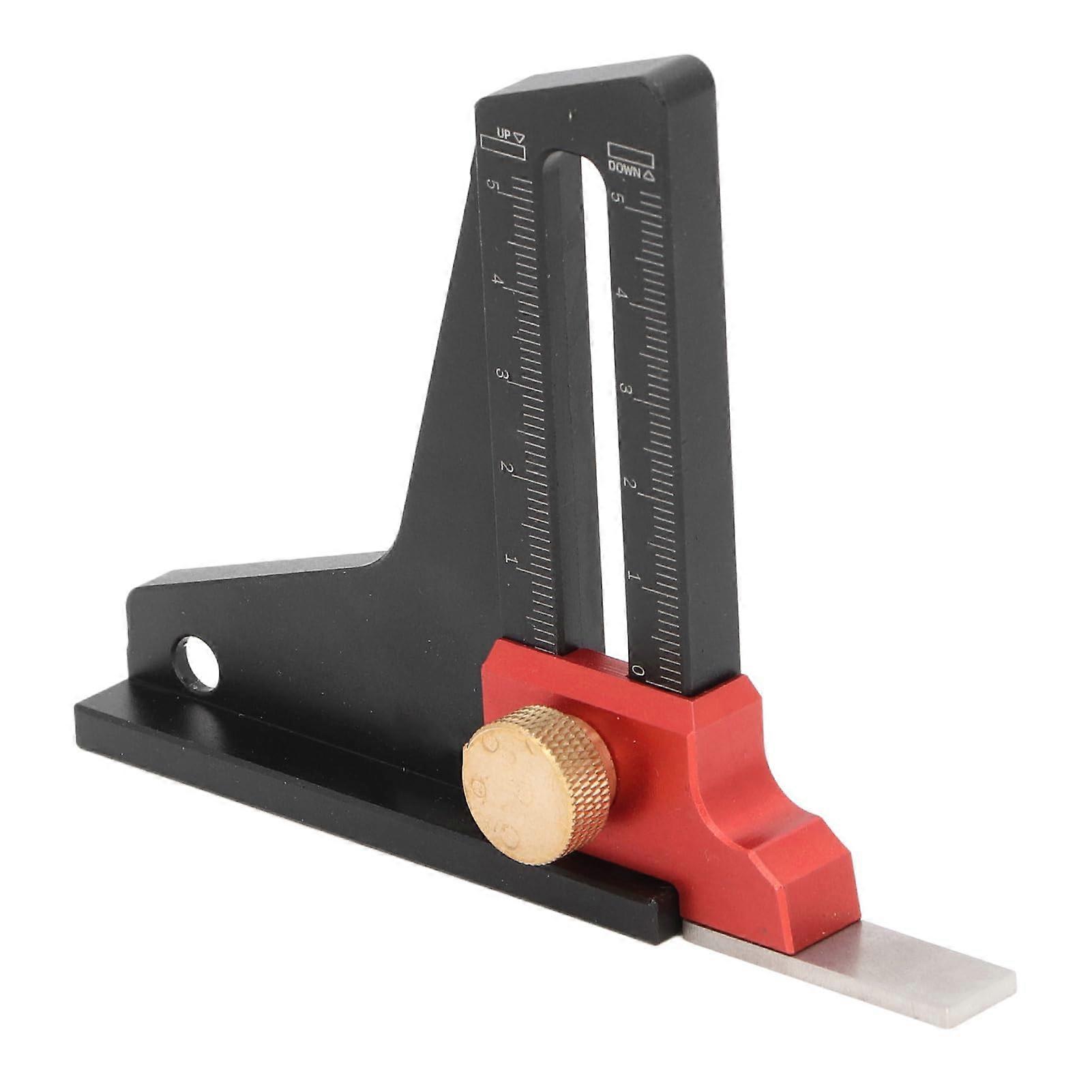 Height and Depth Gauge Aluminum Alloy with Dual Scales for Precision Table Saw and Router Measuring
