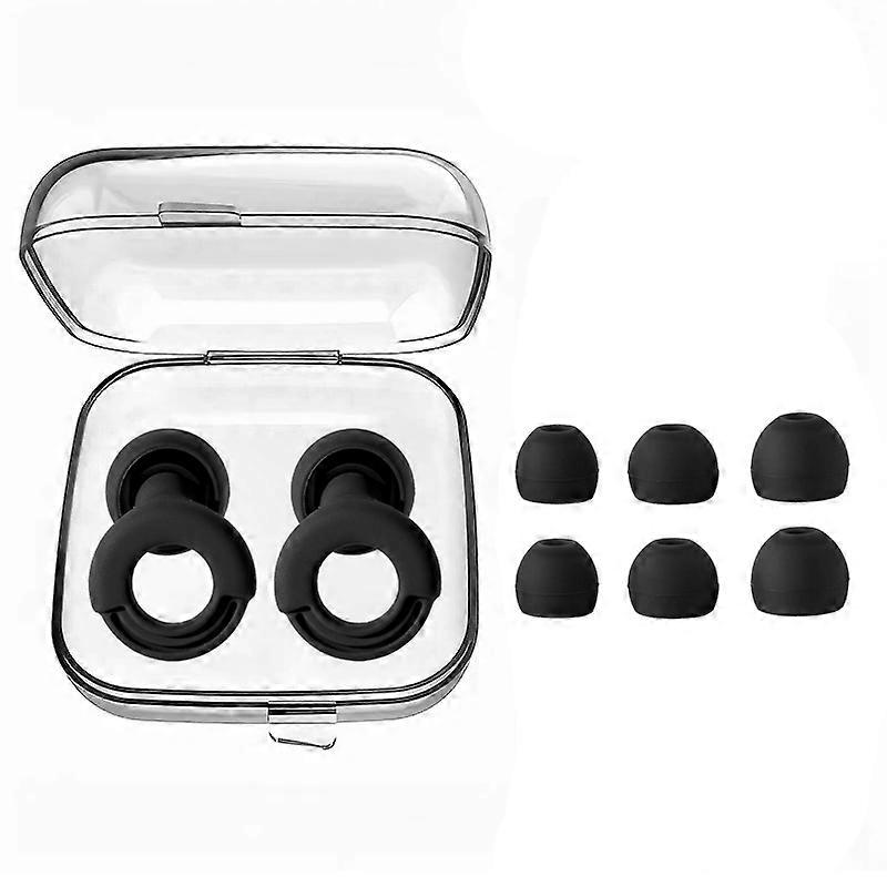 HUAK Quiet Ear Plugs with Box for Noise Reduction �C 8 Ear Tips in XS/S/M/L  Super Soft, Recomable Hearing Protection - Sleep,Swim