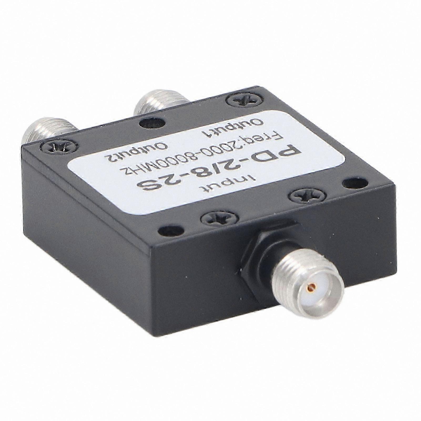 2-Way RF Power Splitter 2 to 8GHz SMA Divider for Antenna Systems with Low Insertion Loss and High Isolation