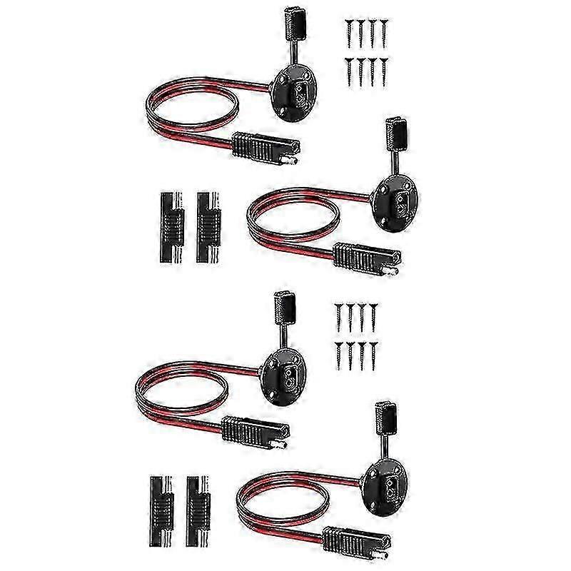 2x Sae Power Socket Side Wall Port Panel solar Flush Mount Connector Plug Cable para generador solar