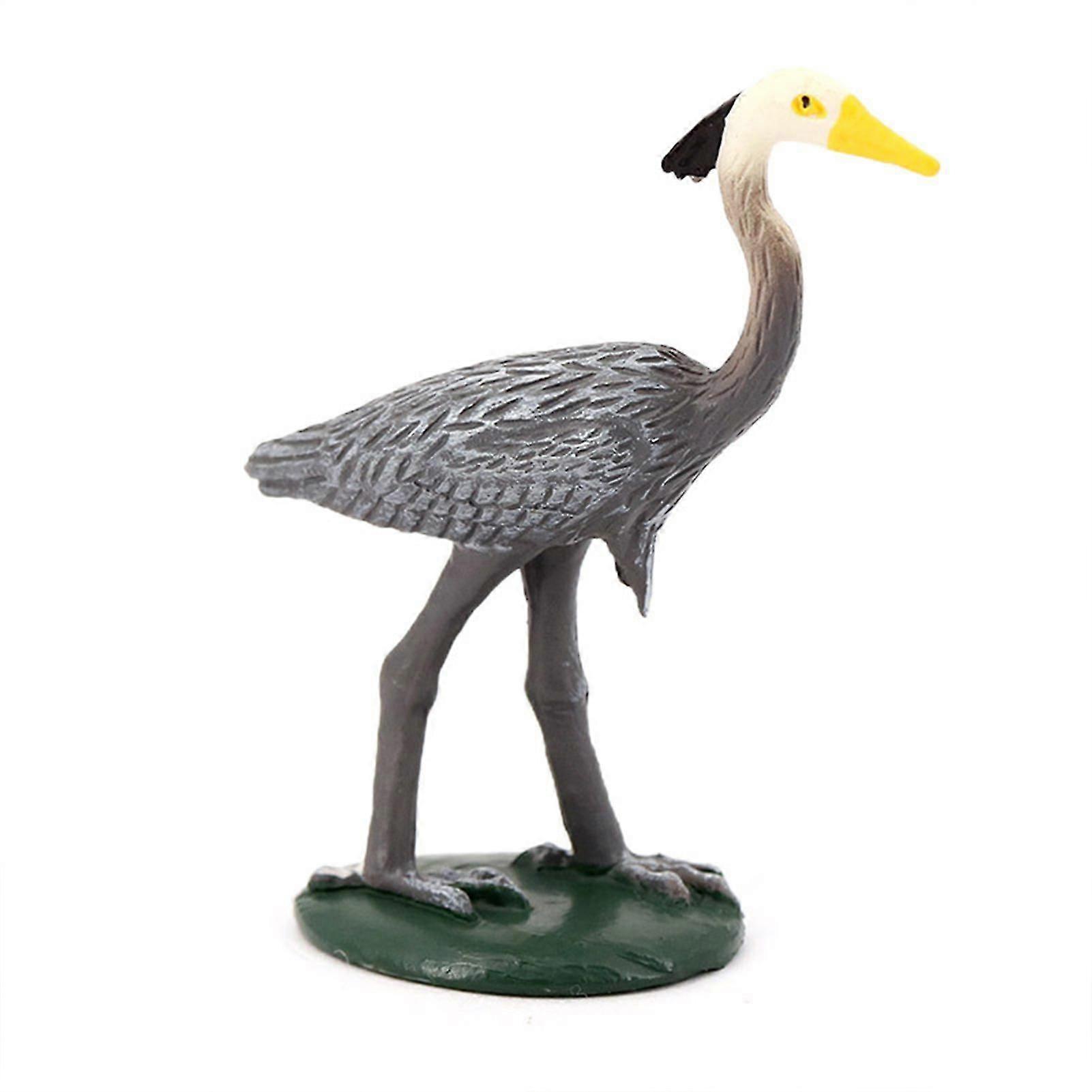 Crane Model Realistic Looking Hand-painted Clear Texture With Stable Base Simulation Animal Solid Model Crane Bird Toy Home Supply