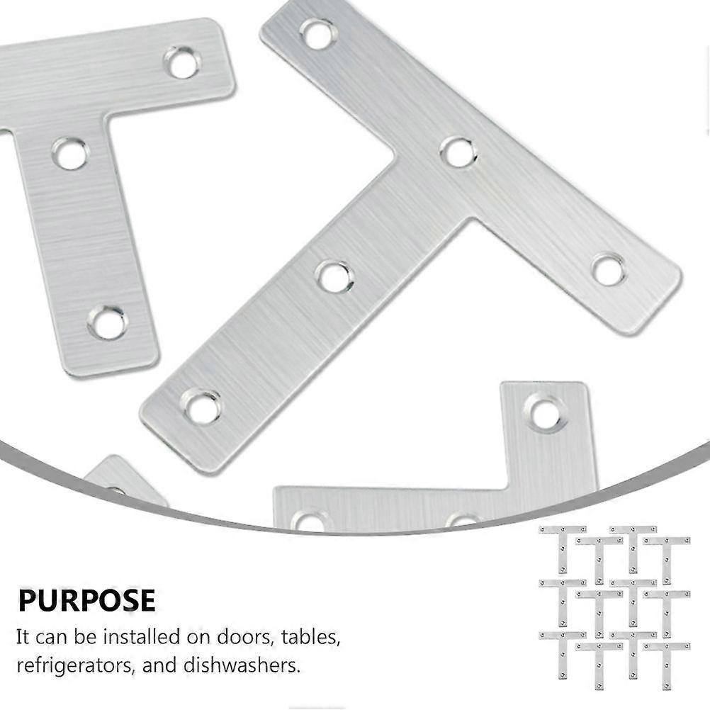 20pcs T Shape Flat Brace Bracket Solid Mending Plate Repair Fixing Replacement