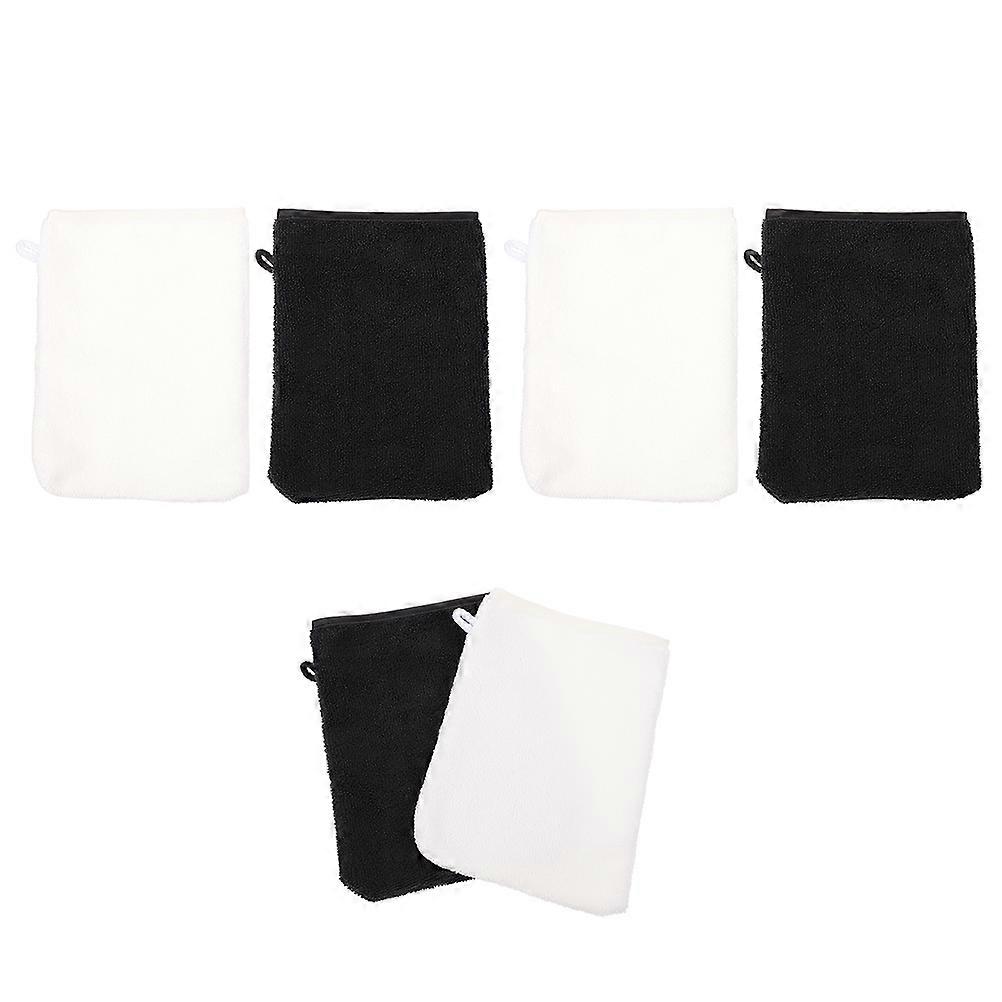 Face Cleaning Tool Microfiber Gloves for Makeup Removal 6Pcs Set