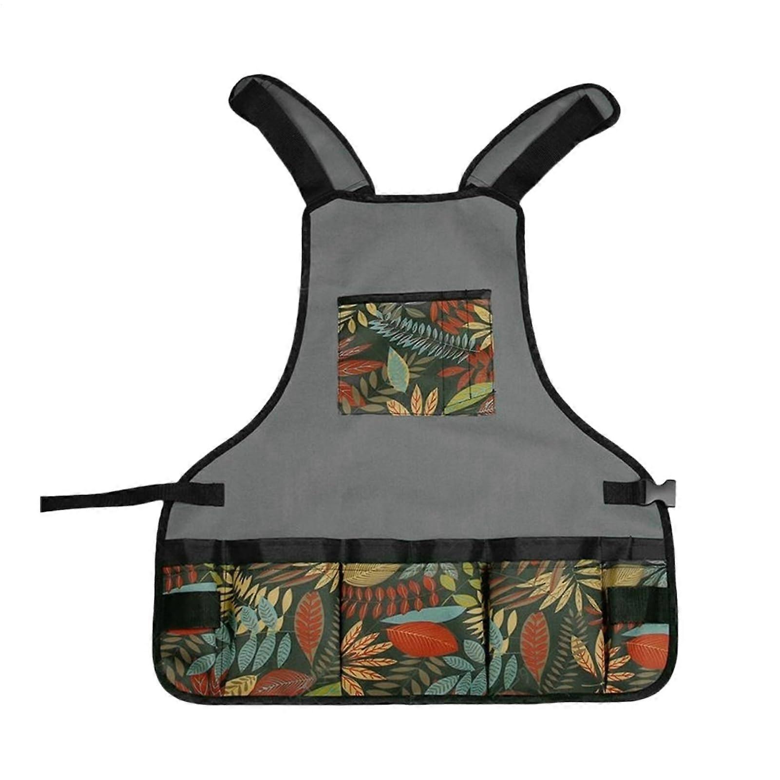 Gardening Apron with Adjustable Waist Strap, Stain Resistant Fabric and Multiple Utility Pockets