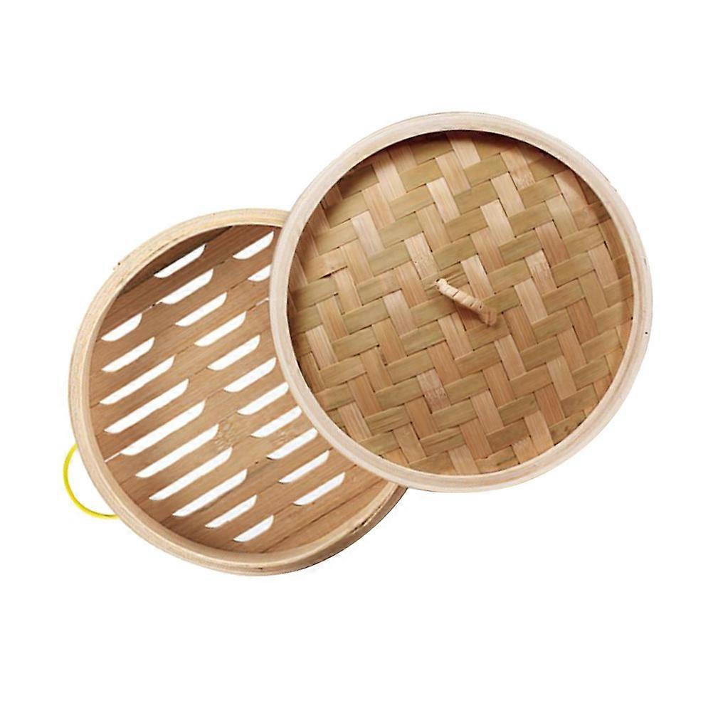 Bamboo Steamer 2Pcs Round Steamed Buns Steamer Cooking Tools for Kitchen Use