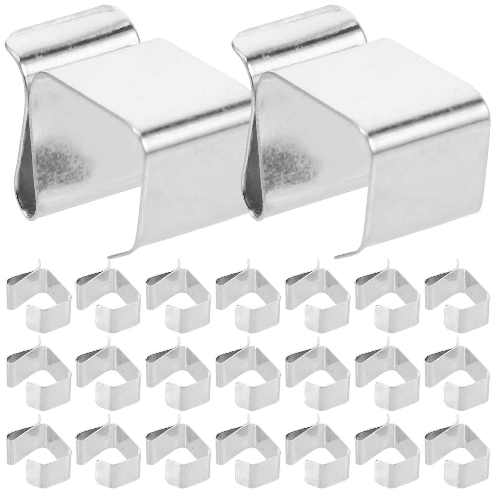 Silver Metal String Light Clips for Outdoor Christmas Lighting 50Pcs Pack