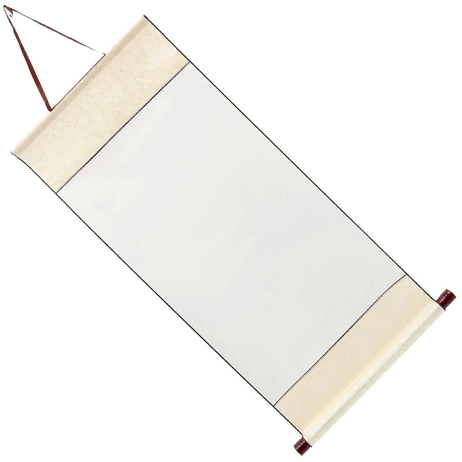 White Portable Calligraphy Paper Blank Scroll Accessory Traditional Chinese Style 1Pack