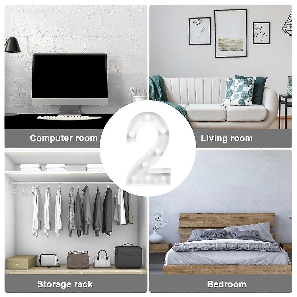 Marquee Number Light Sign LED Light Sign for Decorating 1Pcs