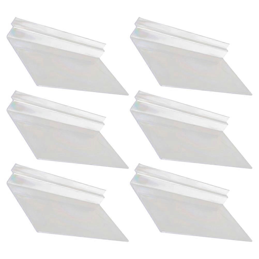 Plastic Shoe Display Shelves Transparent Shelf for Wall 6Pcs