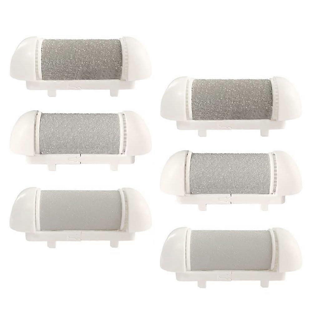 6 Pack Electric Callus Remover Replacement Rollers, Foot File Heads with Three Grit Levels