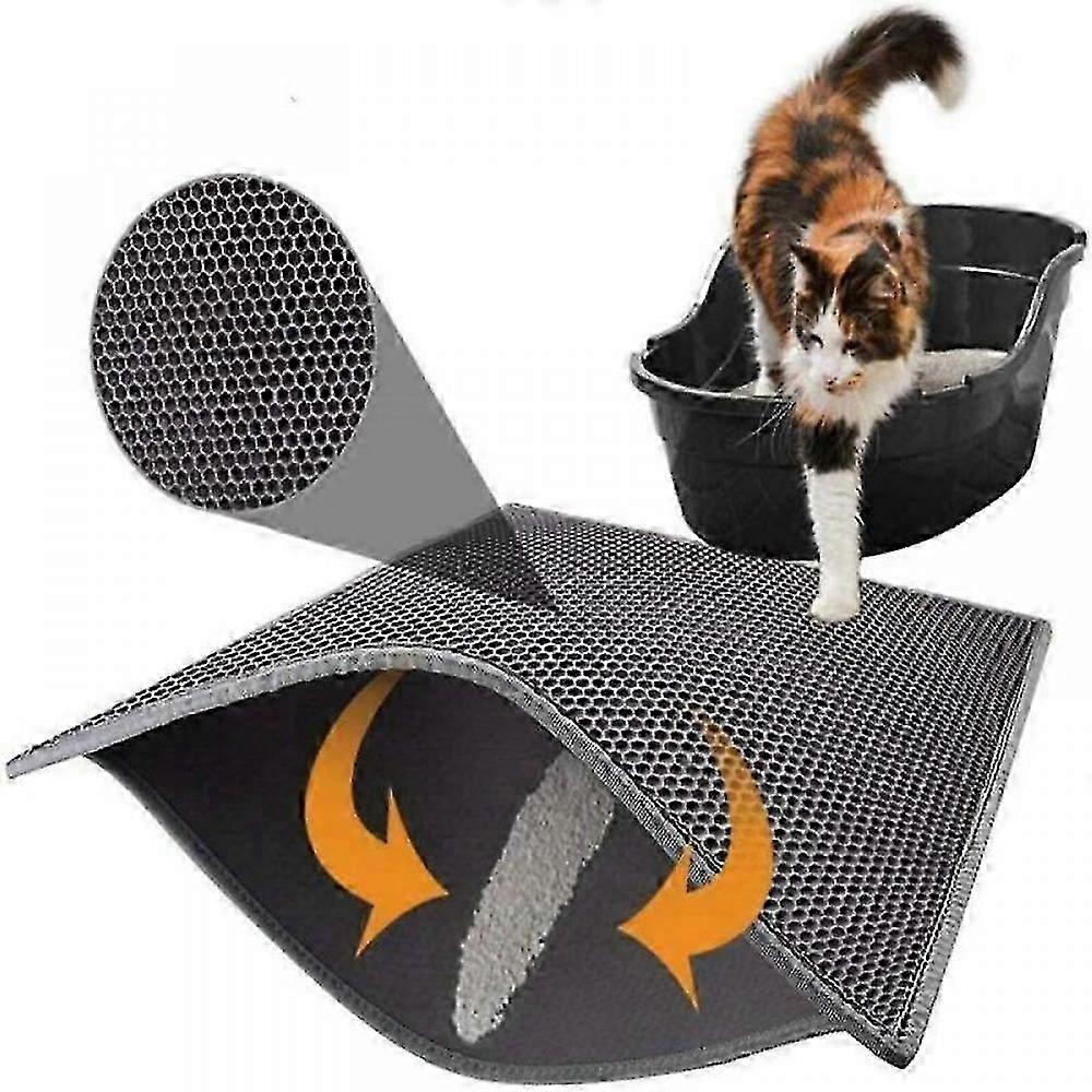 Cat Litter Mat, Waterproof Double Layer Honeycomb Mat for Litter Box - 3 Sizes
