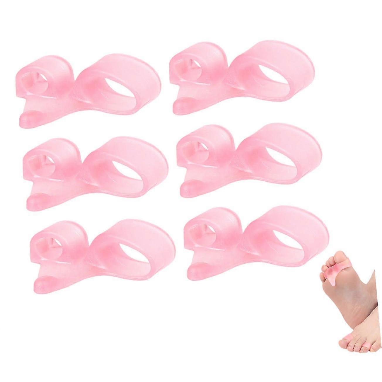 12Pack Pink Toe Separators and Bunion Corrector for Hammer Toes, Pain Relief and Toe Alignment