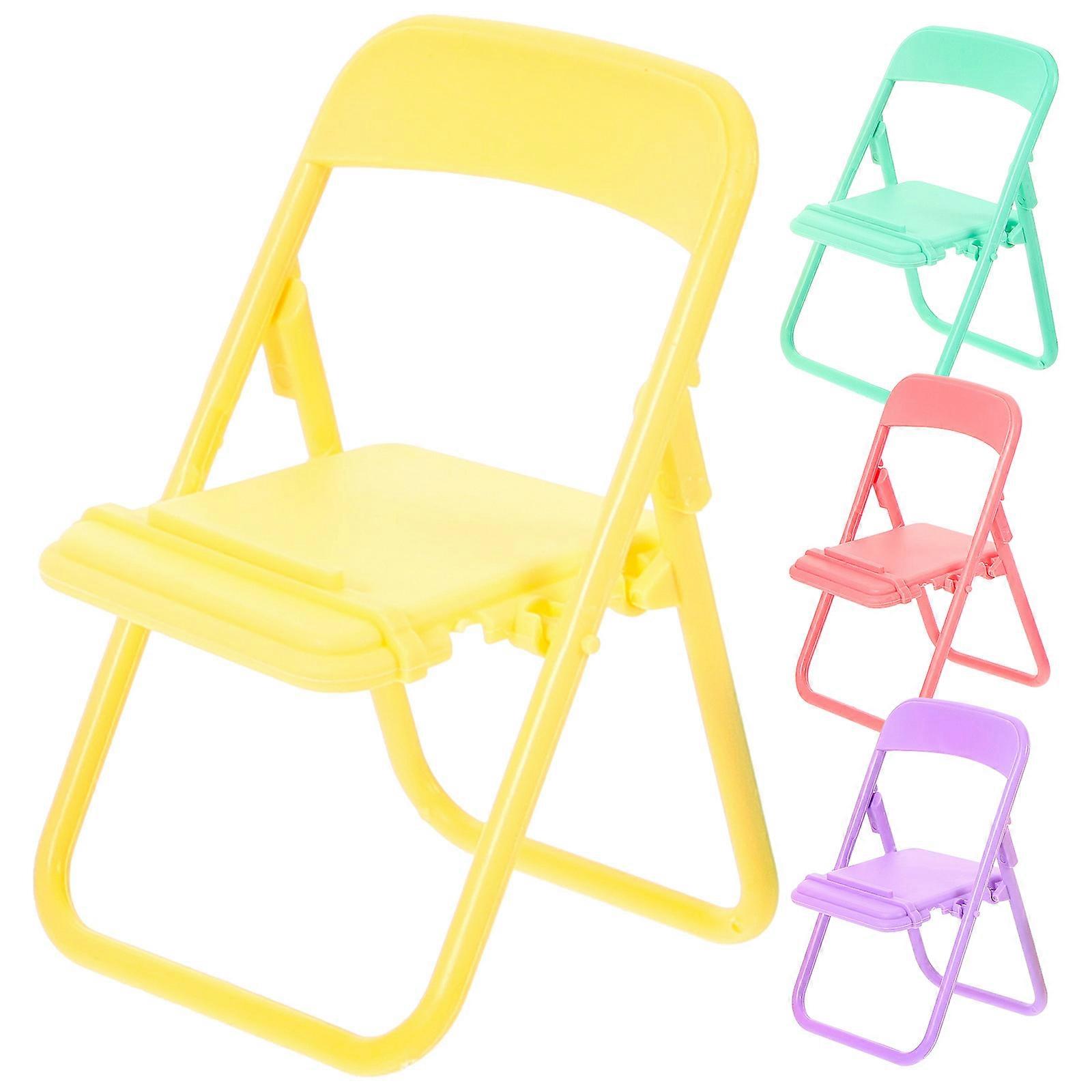 Dollhouse Miniature Chair for Decor 8Pcs Plastic Assorted