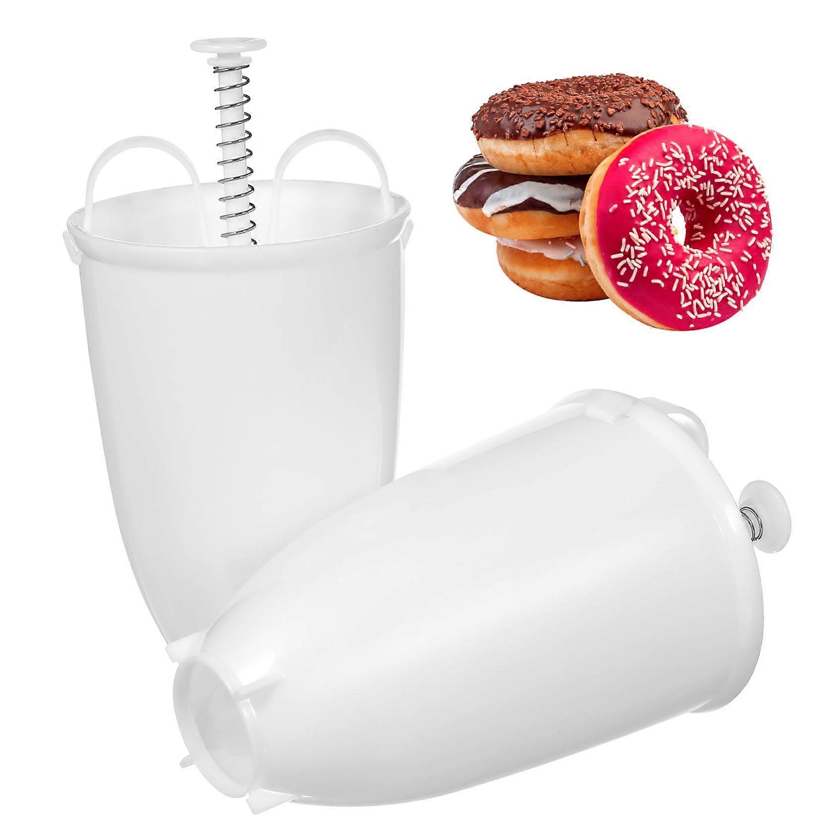 2pcs Nonstick Donut Maker Mould with Ergonomic Handle for DIY Home Pastry Baking