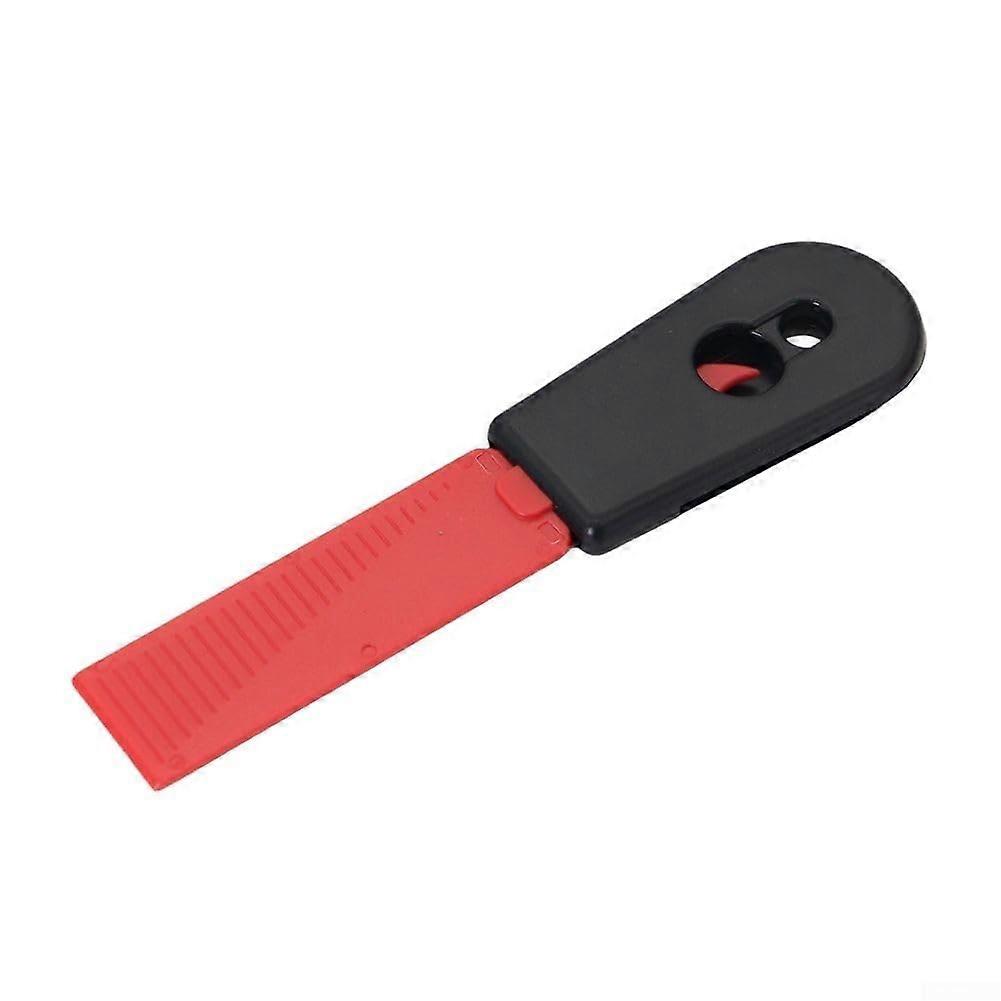 SelfSharpening Scraper with Builtin Sharpener, 2in1 Hook Tool for Kitchen Stove and Sink Cleaning, Red