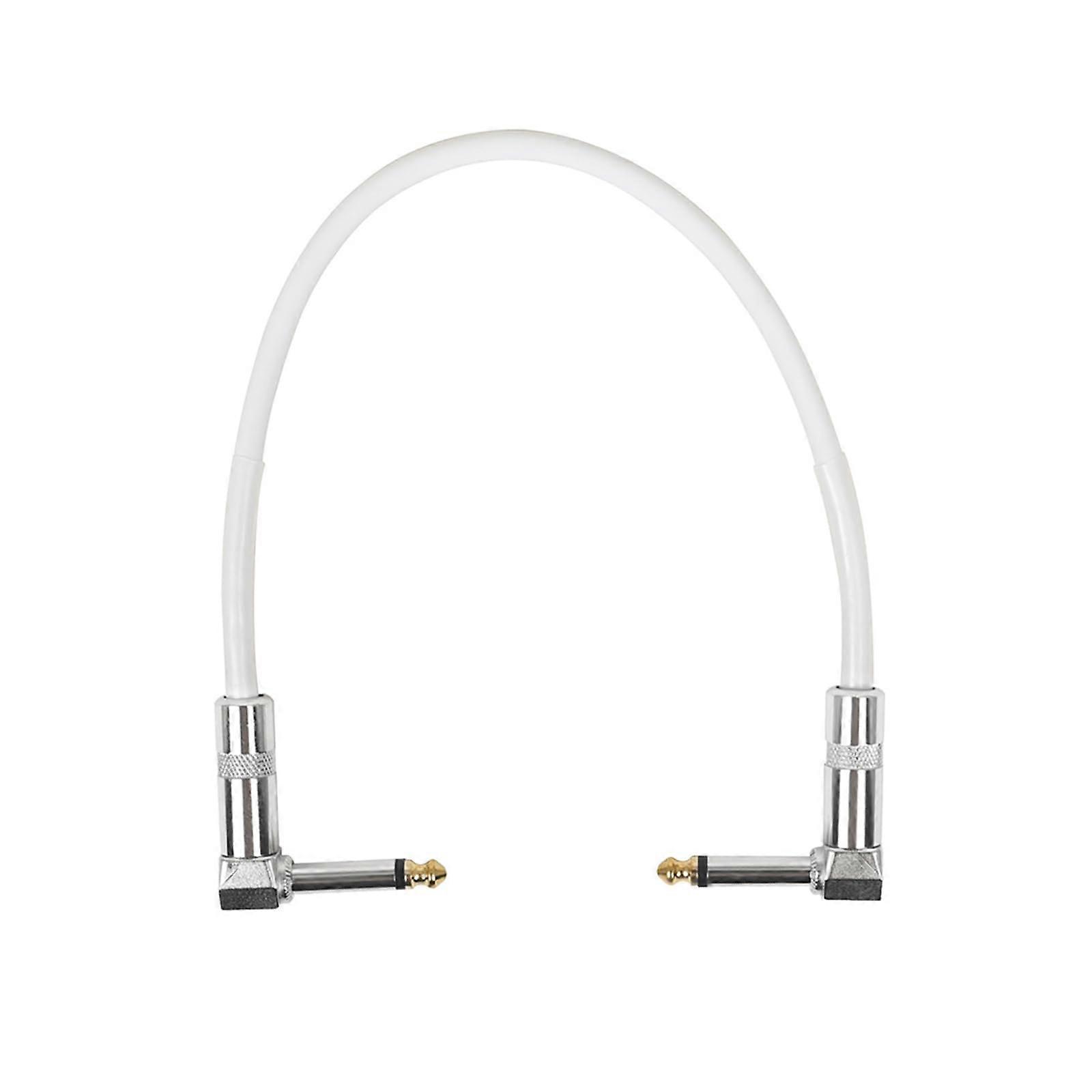 Professional White 1/4 Inch Low Noise Guitar Patch Cable for Effects Pedals and Instruments