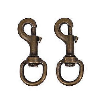 2pcs Practical Pet Collar Spring Hooks with Swivel Joints Traction Rope Alloy Buckle Harness Accesso