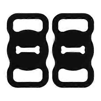 2 PCS Practical Silicone Pet Collar Holders Anti lost Tracer Sleeves and Protector Shells