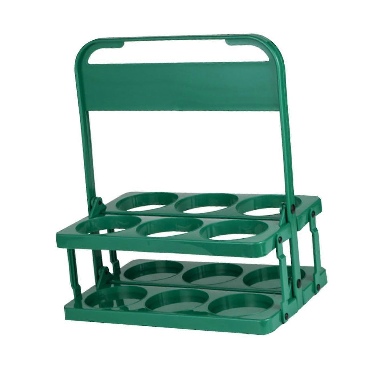 Foldable Bottle Carrier Rack for Wine and Beer, Durable PP Organizer, Lightweight Easy Carry